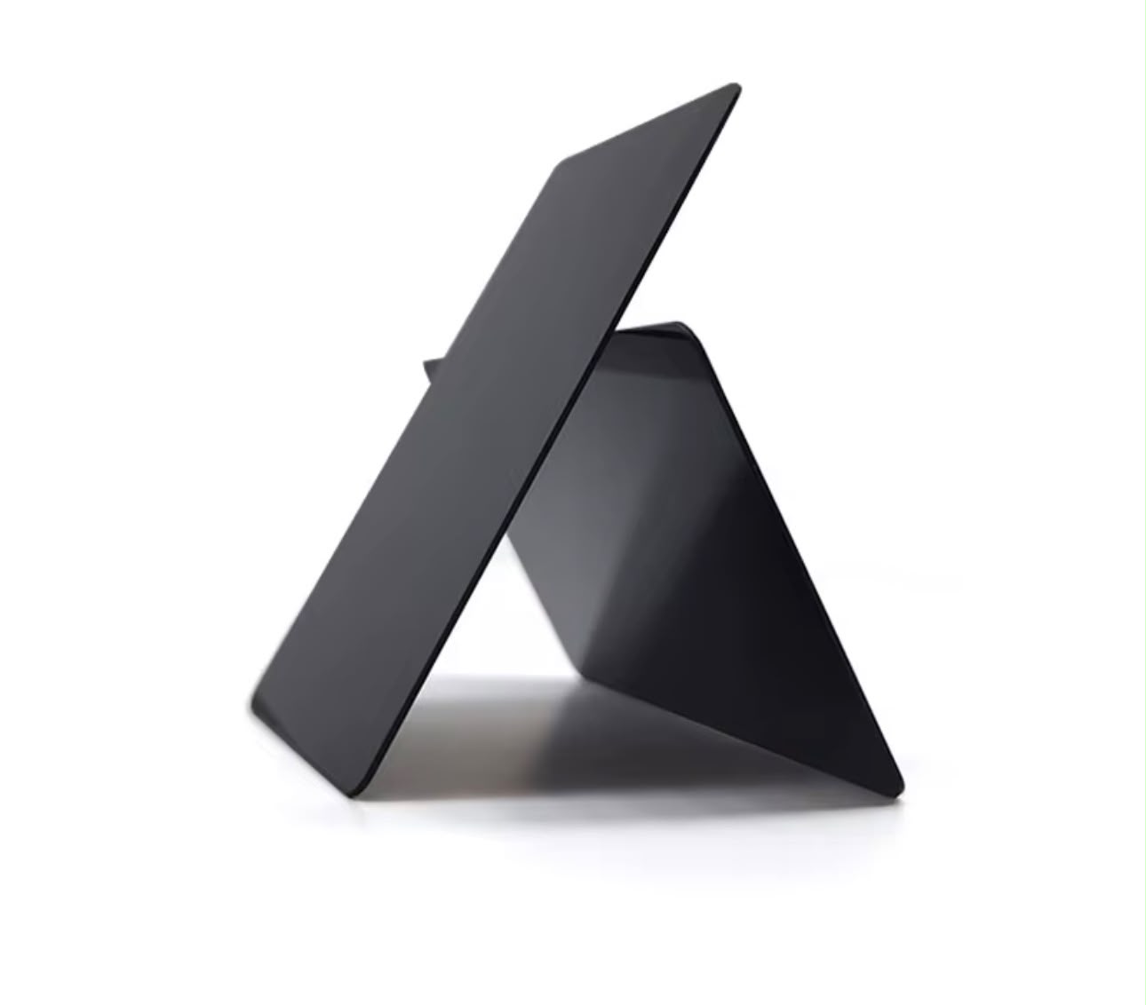 Cardless NFC card standing upright against another card